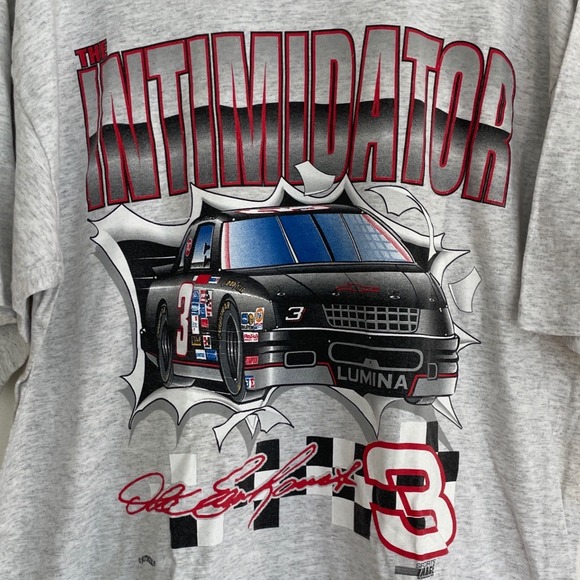 Vintage Dale Earnhardt The Intimidator NASCAR Racing T Shirt XL Nutmeg Mills - Picture 3 of 9